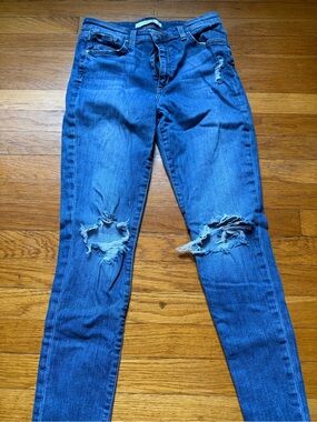 Joe's Jeans Blue Distressed Skinny Jeans
